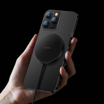 Бездротовий зарядний пристрій Baseus Simple Mini2 Magnetic Wireless Charger 15W (for iP 12/13) (CCJJ010001) Black Бездротовий зарядний пристрій Baseus Simple Mini2 Magnetic Wireless Charger 15W (for iP 12/13) (CCJJ010001) Black
