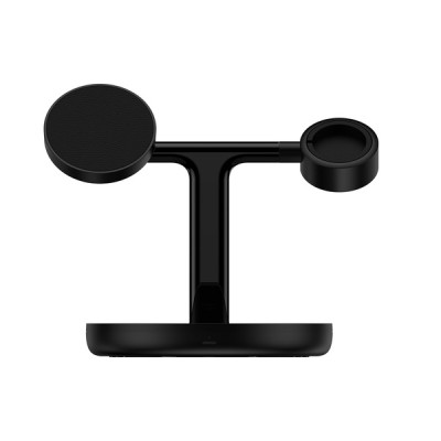 Бездротовий зарядний пристрій Baseus Swan 3-in-1 Wireless Magnetic Charging Bracket 20W (WXTE000101) Black Бездротовий зарядний пристрій Baseus Swan 3-in-1 Wireless Magnetic Charging Bracket 20W (WXTE000101) Black