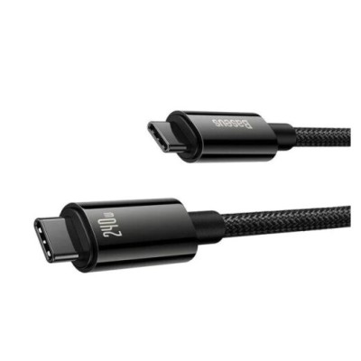 Кабель Baseus Baseus Tungsten Gold Type-C To Type-C 240W (CAWJ040101) 2m Black Кабель Baseus Baseus Tungsten Gold Type-C To Type-C 240W (CAWJ040101) 2m Black