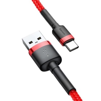 Кабель Baseus Cafule Type-C 2 A 2М (CATKLF-C09) Red Кабель Baseus Cafule Type-C 2 A 2М (CATKLF-C09) Red
