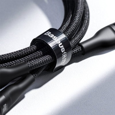 Кабель Baseus Flash Series 2 One-for-Two Fast Charging Type-C (Type-C + Type-C) 100W (1.5m) CASS060001 Black Кабель Baseus Flash Series 2 One-for-Two Fast Charging Type-C (Type-C + Type-C) 100W (1.5m) CASS060001 Black