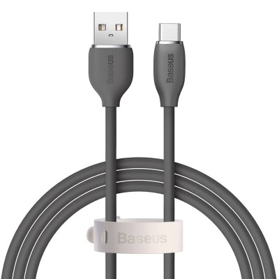 Кабель Baseus Jelly Liquid Silica Gel Fast Charging Data USB кабель USB to Type-C 100W 1.2m (CAGD010001) Black