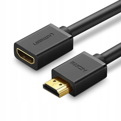 Кабель UGREEN HD107 HDMI Male To Female Extension Cable 1m (10141) Black Кабель UGREEN HD107 HDMI Male To Female Extension Cable 1m (10141) Black