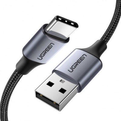 Кабель UGREEN US288 USB 2.0 To USB Type-C Cable Nickel Plating Aluminum Braid 3A 0.25m (60124) Black Кабель UGREEN US288 USB 2.0 To USB Type-C Cable Nickel Plating Aluminum Braid 3A 0.25m (60124) Black
