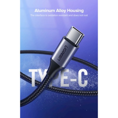 Кабель UGREEN US288 USB 2.0 To USB Type-C Cable Nickel Plating Aluminum Braid 3A 0.25m (60124) Black Кабель UGREEN US288 USB 2.0 To USB Type-C Cable Nickel Plating Aluminum Braid 3A 0.25m (60124) Black