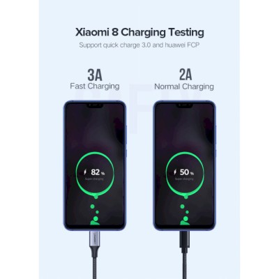 Кабель UGREEN US288 USB 2.0 To USB Type-C Cable Nickel Plating Aluminum Braid 3A 0.25m (60124) Black Кабель UGREEN US288 USB 2.0 To USB Type-C Cable Nickel Plating Aluminum Braid 3A 0.25m (60124) Black