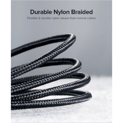 Кабель UGREEN US288 USB 2.0 To USB Type-C Cable Nickel Plating Aluminum Braid 3A 0.25m (60124) Black Кабель UGREEN US288 USB 2.0 To USB Type-C Cable Nickel Plating Aluminum Braid 3A 0.25m (60124) Black