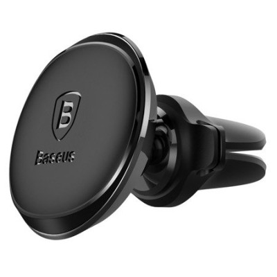 Автомобільний тримач Baseus Magnetic Air Vent Car Mount With Cable Clip SUGX-A01 Black Автомобільний тримач Baseus Magnetic Air Vent Car Mount With Cable Clip SUGX-A01 Black