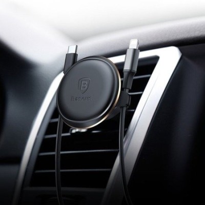 Автомобільний тримач Baseus Magnetic Air Vent Car Mount With Cable Clip SUGX-A01 Black Автомобільний тримач Baseus Magnetic Air Vent Car Mount With Cable Clip SUGX-A01 Black