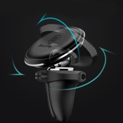 Автомобільний тримач Baseus Magnetic Air Vent Car Mount With Cable Clip SUGX-A01 Black Автомобільний тримач Baseus Magnetic Air Vent Car Mount With Cable Clip SUGX-A01 Black