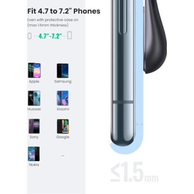 Автомобільний тримач UGREEN LP290 Waterfall-Shaped Magnetic Phone Holder (80712B) Black Автомобільний тримач UGREEN LP290 Waterfall-Shaped Magnetic Phone Holder (80712B) Black