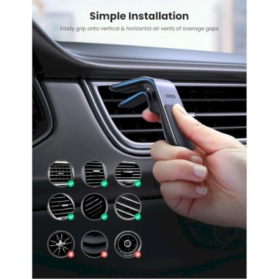 Автомобільний тримач UGREEN LP290 Waterfall-Shaped Magnetic Phone Holder (80712B) Black Автомобільний тримач UGREEN LP290 Waterfall-Shaped Magnetic Phone Holder (80712B) Black