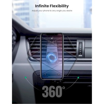 Автомобільний тримач UGREEN LP290 Waterfall-Shaped Magnetic Phone Holder (80712B) Black Автомобільний тримач UGREEN LP290 Waterfall-Shaped Magnetic Phone Holder (80712B) Black