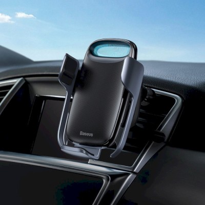 Автомобільний тримач З бездротовою зарядкою Baseus Aurora Electric Holder Wireless Charging Black (WXHW02-01) Автомобільний тримач З бездротовою зарядкою Baseus Aurora Electric Holder Wireless Charging Black (WXHW02-01)