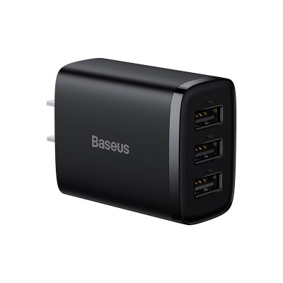 Зарядний Пристрій Baseus Compact 17W (3USB) (CCXJ020001) Black Зарядний Пристрій Baseus Compact 17W (3USB) (CCXJ020001) Black