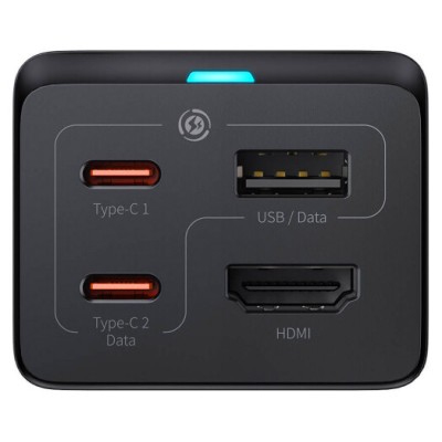 Зарядний Пристрій Baseus GaN5 Pro 67W USB+2Type-C+HDMI (1.5m) +Кабель Type-C to Type-C 100W(20V/5A (1m) CCGP110201 Black