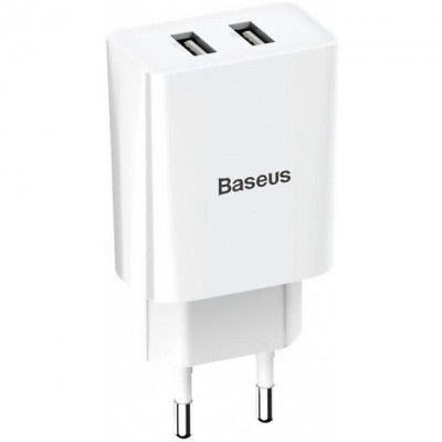 Зарядний Пристрій Baseus Speed Mini Dual U Charger 10.5W (CCFS-R02) White (с) Зарядний Пристрій Baseus Speed Mini Dual U Charger 10.5W (CCFS-R02) White (с)
