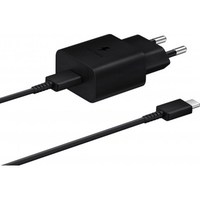 Зарядний Пристрій Samsung EP-T1510XBEGRU 15W Power Adapter + Type-C to Type-C Cable Black Зарядний Пристрій Samsung EP-T1510XBEGRU 15W Power Adapter + Type-C to Type-C Cable Black