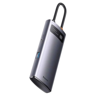 USB-Хаб Baseus Metal Gleam Series 4-in-1 (4xUSB3.0) (WKWG070013) Gray