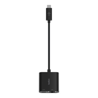 Адаптер Belkin USB-C - Ethernet 60W PD, black (INC001BTBK) Адаптер Belkin USB-C - Ethernet 60W PD, black (INC001BTBK)