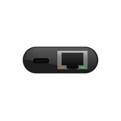 Адаптер Belkin USB-C - Ethernet 60W PD, black (INC001BTBK) Адаптер Belkin USB-C - Ethernet 60W PD, black (INC001BTBK)