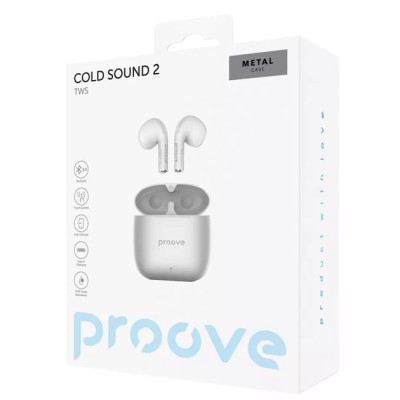 Бездротові навушники Proove Cold Sound 2 TWS (TWCS20010006) Silver/White Бездротові навушники Proove Cold Sound 2 TWS (TWCS20010006) Silver/White