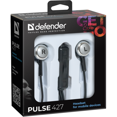 гарнітура DEFENDER Pulse 427 Black/Silver гарнітура DEFENDER Pulse 427 Black/Silver