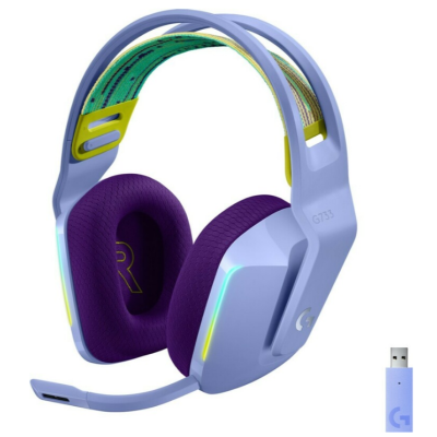 гарнітура LOGITECH G733 LIGHTSPEED Wireless RGB, LILAC гарнітура LOGITECH G733 LIGHTSPEED Wireless RGB, LILAC