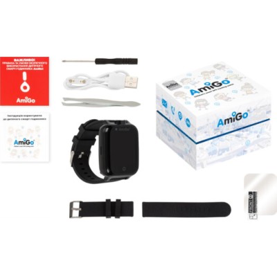 Дитячий смарт-годинник с видеозвонком AmiGo GO006 GPS 4G WIFI Black Дитячий смарт-годинник с видеозвонком AmiGo GO006 GPS 4G WIFI Black