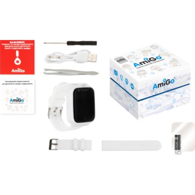Дитячий смарт-годинник с видеозвонком AmiGo GO006 GPS 4G WIFI White