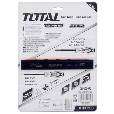 Набір TOTAL THTIS566 викруток електрика Sl, Ph, 6шт.