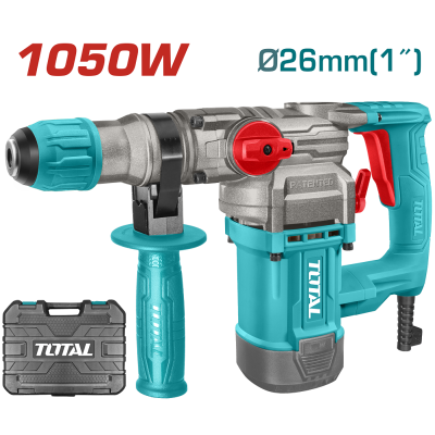 Перфоратор TOTAL TH110266 SDS-Plus, 1050Вт, 0-1100об/хв, 4.5Дж, 0-3800 уд/хв Перфоратор TOTAL TH110266 SDS-Plus, 1050Вт, 0-1100об/хв, 4.5Дж, 0-3800 уд/хв