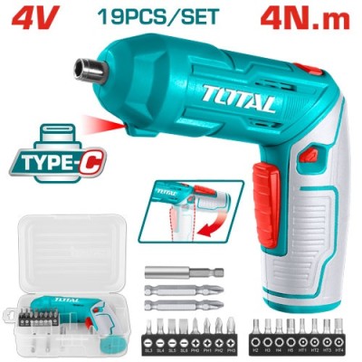 Шуруповерт TOTAL Аккум. отвертка TSDLI0442 4В, сумісність з Type-C, без ЗП Шуруповерт TOTAL Аккум. отвертка TSDLI0442 4В, сумісність з Type-C, без ЗП