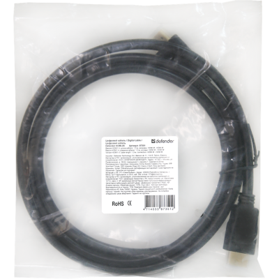 Кабель DEFENDER HDMI-05 HDMI M-M, ver 1.4, 1.5 м, пакет Кабель DEFENDER HDMI-05 HDMI M-M, ver 1.4, 1.5 м, пакет