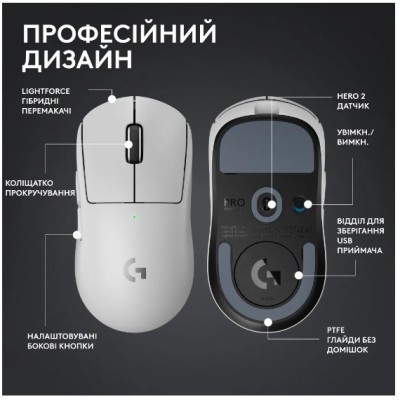 Миша LOGITECH G Pro X Superlight 2 Lightspeed White Миша LOGITECH G Pro X Superlight 2 Lightspeed White