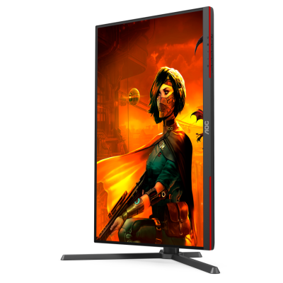 Монiтор TFT AOC 27" U27G3X/BK IPS 4K 160Hz 2*HDMI DP Pivot G-Sync Black/Red