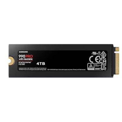 Твердотільний запам’ятовувальний пристрій накопичувач (SSD) G4 M.2 NVME 4TB W/HS 990 PRO MZ-V9P4T0CW SAMSUNG Твердотільний запам’ятовувальний пристрій накопичувач (SSD) G4 M.2 NVME 4TB W/HS 990 PRO MZ-V9P4T0CW SAMSUNG