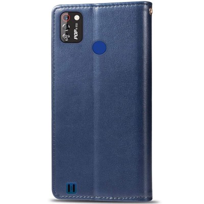 Кожаный чехол книжка GETMAN Gallant (PU) для TECNO POP 4 Pro Синий Кожаный чехол книжка GETMAN Gallant (PU) для TECNO POP 4 Pro Синий