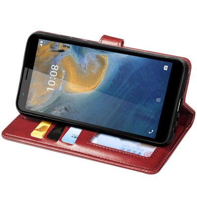 Кожаный чехол книжка GETMAN Gallant (PU) для ZTE Blade A31 Красный Кожаный чехол книжка GETMAN Gallant (PU) для ZTE Blade A31 Красный