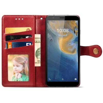 Кожаный чехол книжка GETMAN Gallant (PU) для ZTE Blade A31 Красный Кожаный чехол книжка GETMAN Gallant (PU) для ZTE Blade A31 Красный