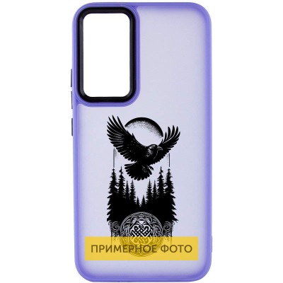 Накладка Oprint Скандинавія Black для Samsung Galaxy A05s Purple / Ворон Накладка Oprint Скандинавія Black для Samsung Galaxy A05s Purple / Ворон