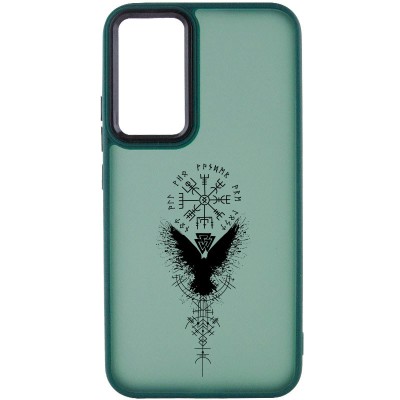 Накладка Oprint Скандинавія Black для Samsung Galaxy A15 4G/5G Green / Крила
