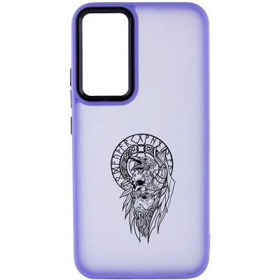 Накладка Oprint Скандинавія Black для Samsung Galaxy A15 4G/5G Purple / Воїн Накладка Oprint Скандинавія Black для Samsung Galaxy A15 4G/5G Purple / Воїн