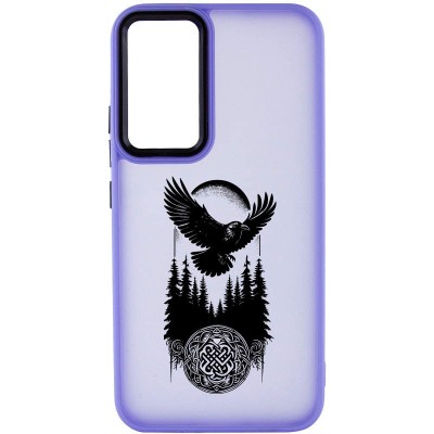 Накладка Oprint Скандинавія Black для Samsung Galaxy A54 5G Purple / Ворон Накладка Oprint Скандинавія Black для Samsung Galaxy A54 5G Purple / Ворон