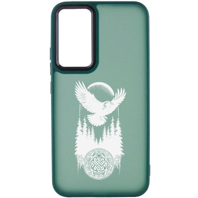 Накладка Oprint Скандинавія White для Motorola Moto G22 Green / Ворон Накладка Oprint Скандинавія White для Motorola Moto G22 Green / Ворон