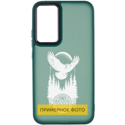 Накладка Oprint Скандинавія White для Oppo A58 4G Green / Ворон Накладка Oprint Скандинавія White для Oppo A58 4G Green / Ворон