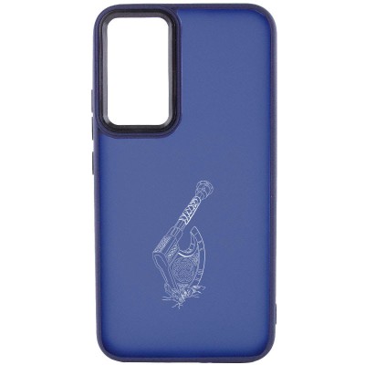 Накладка Oprint Скандинавія White для Samsung Galaxy A55 Navy Blue / Сокира Накладка Oprint Скандинавія White для Samsung Galaxy A55 Navy Blue / Сокира