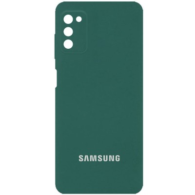 Чехол Silicone Cover Full Camera (AA) для Samsung Galaxy A03s Зеленый / Pine green Чехол Silicone Cover Full Camera (AA) для Samsung Galaxy A03s Зеленый / Pine green