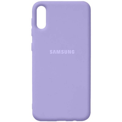 Чехол Silicone Cover Full Protective (AA) для Samsung Galaxy A02 Сиреневый / Dasheen