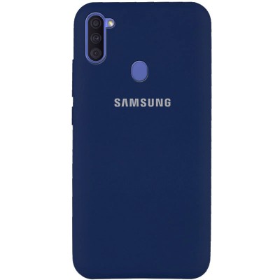 Чехол Silicone Cover Full Protective (AA) для Samsung Galaxy A11 / M11 Темно-синий / Midnight blue Чехол Silicone Cover Full Protective (AA) для Samsung Galaxy A11 / M11 Темно-синий / Midnight blue